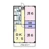ビューセジュールＫ 2DKの間取り