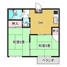 ハイツ北吉津B 2DKの間取り