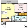 セジュール長江 1LDKの間取り