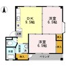夢りんどう 2DKの間取り