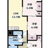 草戸グランドハイツ 3DKの間取り