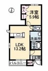 シャーメゾン神辺　Ｂ棟 1LDKの間取り