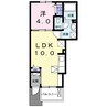 ローズシャトー 1LDKの間取り