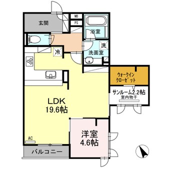 間取図 Ｄ-Ｒｅｓｉｄｅｎｃｅ御船町