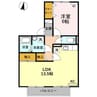 セジュールシマダ C棟 1LDKの間取り