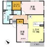 グランドールA棟 2LDKの間取り