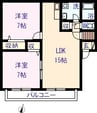 コスモフィールド 2LDKの間取り