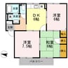 アネックスASAHI B棟 3DKの間取り