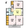 エンデバーみのかみ　Ｂ 3DKの間取り