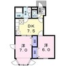 やまなみロイヤルＢ 2DKの間取り