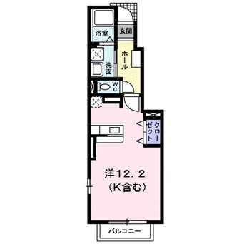 間取図 ＰｌａｃｉｄｏおのみちＢ