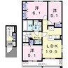 カイアーノ 3LDKの間取り