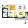 D-ROOM桜馬場 1LDKの間取り