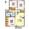 グリーンハイム　Ｂ棟 3LDKの間取り