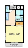 ルエ・デュ・パルク 1Kの間取り