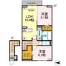 D-residence・M川北 2LDKの間取り