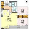 サンモール東川口　A棟 2LDKの間取り