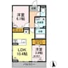 クレール 2LDKの間取り