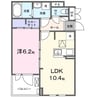 カーサ・ソレイユ　Ｂ 1LDKの間取り