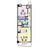 メゾン　アウローラ 1LDKの間取り