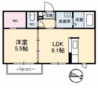間取図 グランドール（東深津）