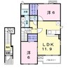 サンパティーク 2LDKの間取り
