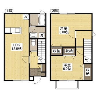 間取図 ラフィネ　A棟