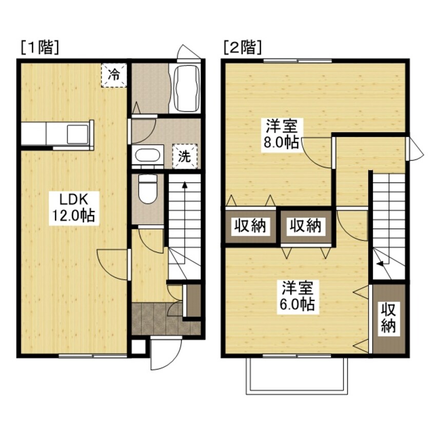 間取図 ラフィネ　A棟