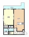 メゾンヒカリエ 1LDKの間取り