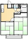パナハイツみなみ 2DKの間取り