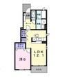 ブルックインパクトαB 1LDKの間取り