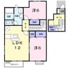 ヴェルドミールＢ 2LDKの間取り