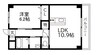 STスクエア　2020 1LDKの間取り