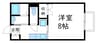 メゾンポラーノ 1Kの間取り