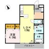 ローゼスポート港町　Ａ棟 1LDKの間取り