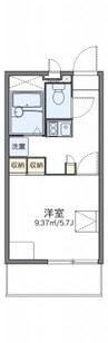 レオパレスピースフル　稲月 1Kの間取り