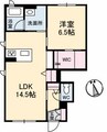 アズールウィステリアA棟 1LDKの間取り