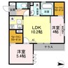 ブランノワール　アン 2LDKの間取り