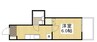 サンヒルズ広島屋 1Kの間取り
