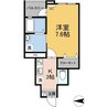 アシンプトートA棟 1Kの間取り