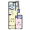 クールメゾン江原 1LDKの間取り