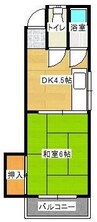 メゾン本町 1Kの間取り