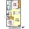 D-residence東手城 2LDKの間取り