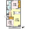 D-residence東手城 2LDKの間取り