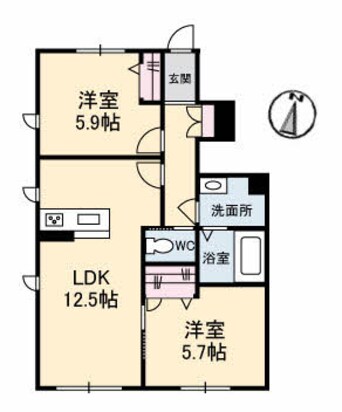 間取図 キャッスル向島