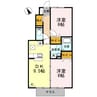 サンローズコート 2DKの間取り