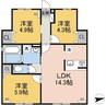 エルキュールC棟 3LDKの間取り