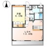 ボンヌ　シャンス 1LDKの間取り