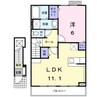 マロン　ブライト　リバー　Ｂ 1LDKの間取り