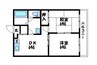 サンコーポ松岡２番館 2DKの間取り